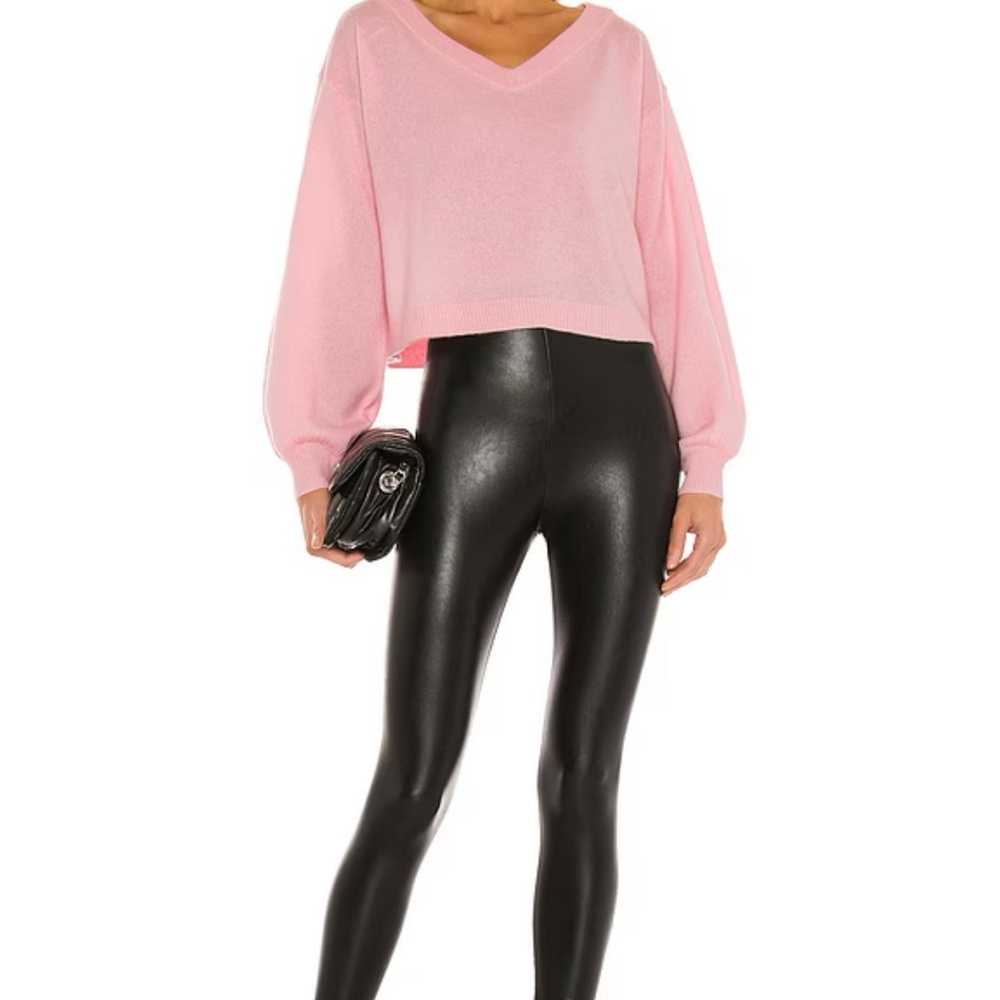 Revolve Commando Black Leather Legging - image 1